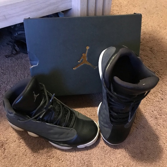 Black and white Jordan 13s - Picture 2 of 6